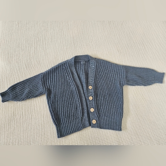 Babaa Cotton Cardigan No18 Midnight Ocean One Size - Picture 2 of 10